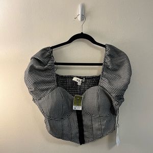 O.L.M. Houndstooth Crop Top